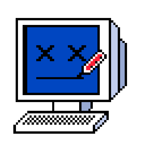 Clikrs mantenimiento - Sick pc in pixel art